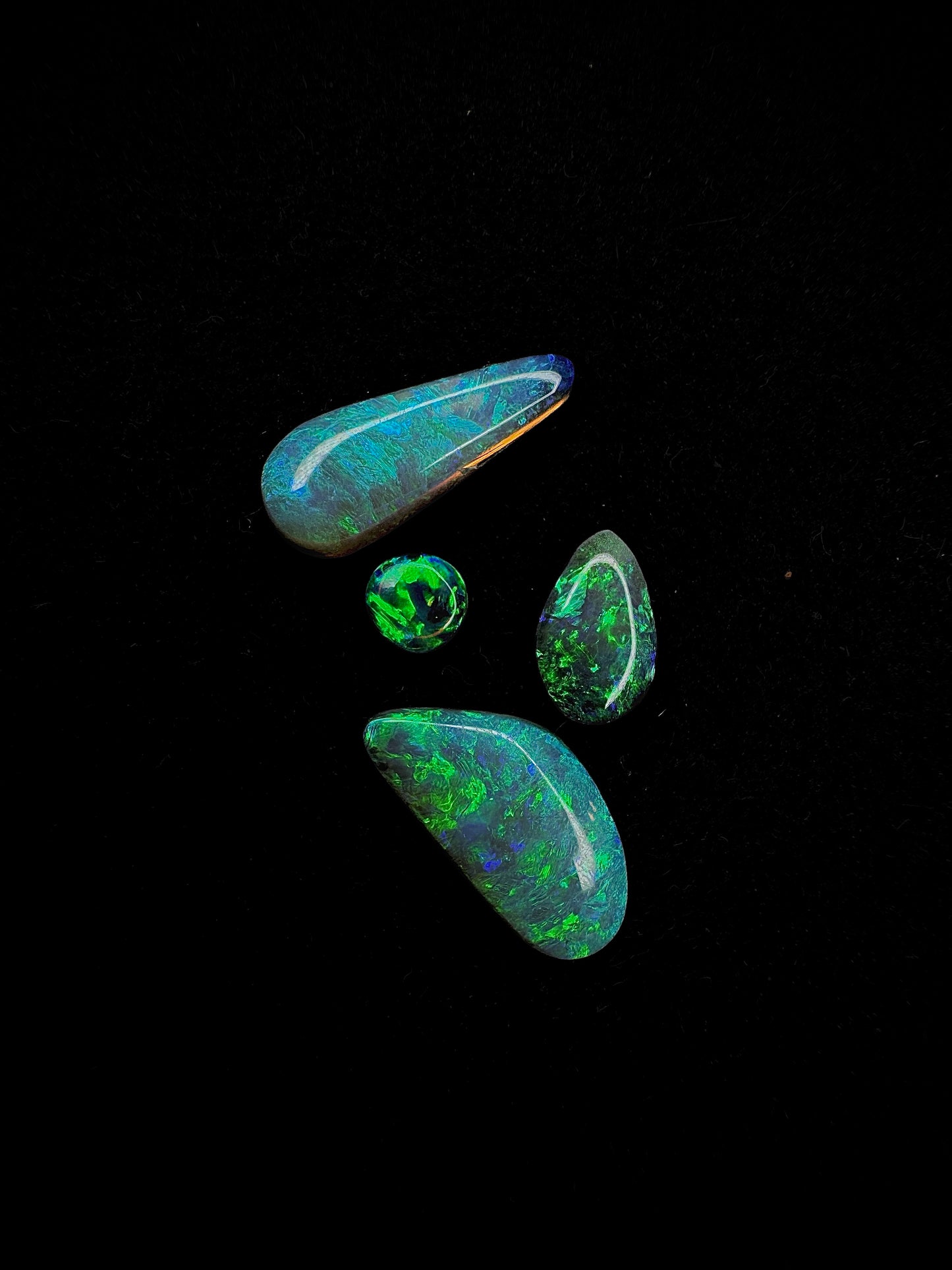 4 Crystal Opal Gemstones Parcel