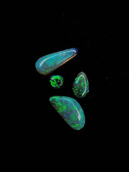 4 Crystal Opal Gemstones Parcel
