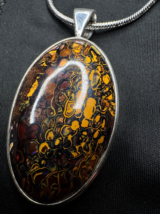 Yowah Boulder Opal Pendant 925
