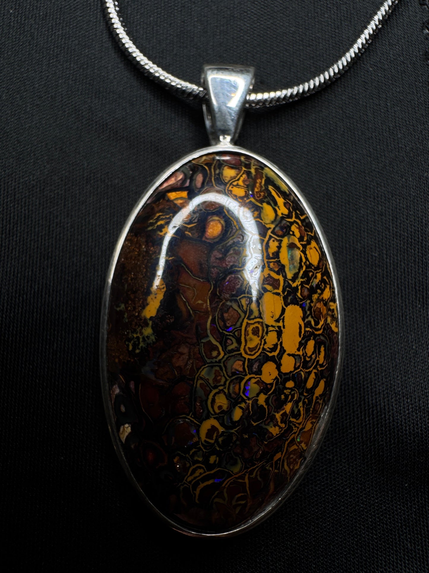 Yowah Boulder Opal Pendant 925
