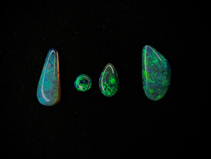4 Crystal Opal Gemstones Parcel
