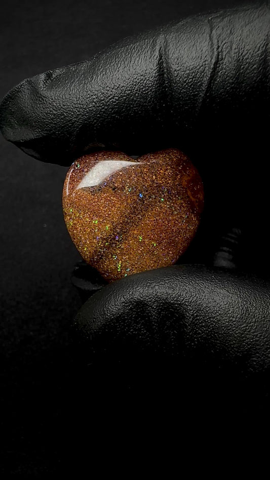 The Rainbow Heart Boulder