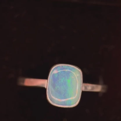 Ocean Blue Opal Doublet Ring