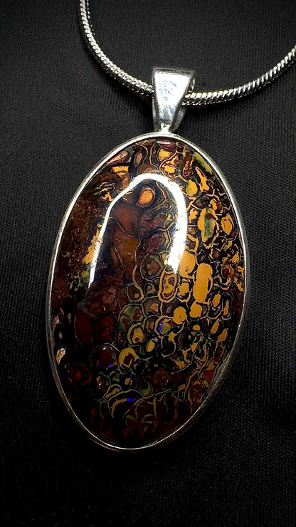Yowah Boulder Opal Pendant 925